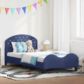 Cama para niños con cabecero Azul Policía 90 x 190 cm