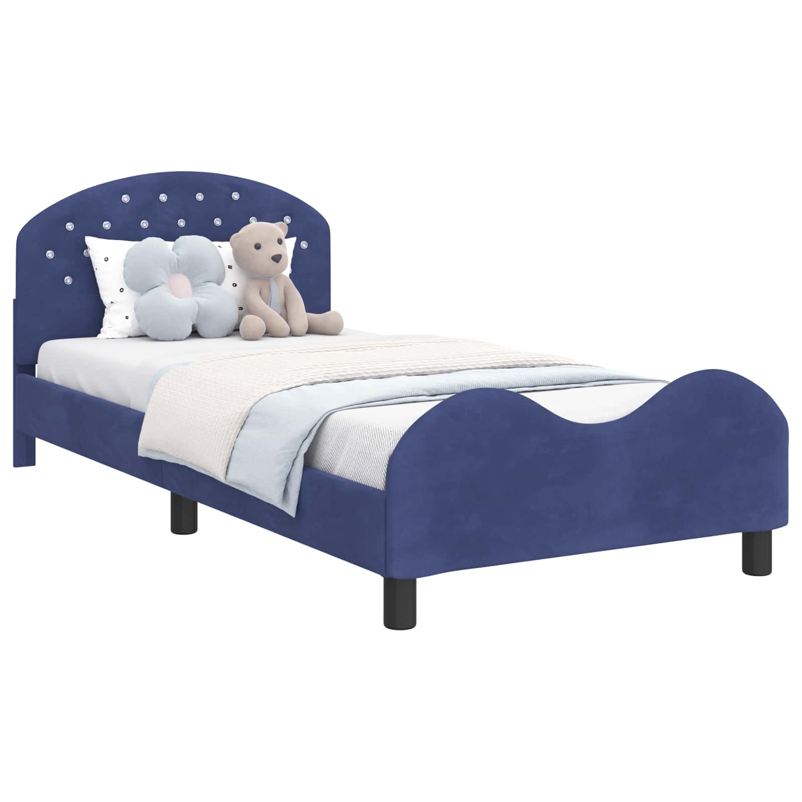 Cama para niños con cabecero Azul Policía 90 x 190 cm