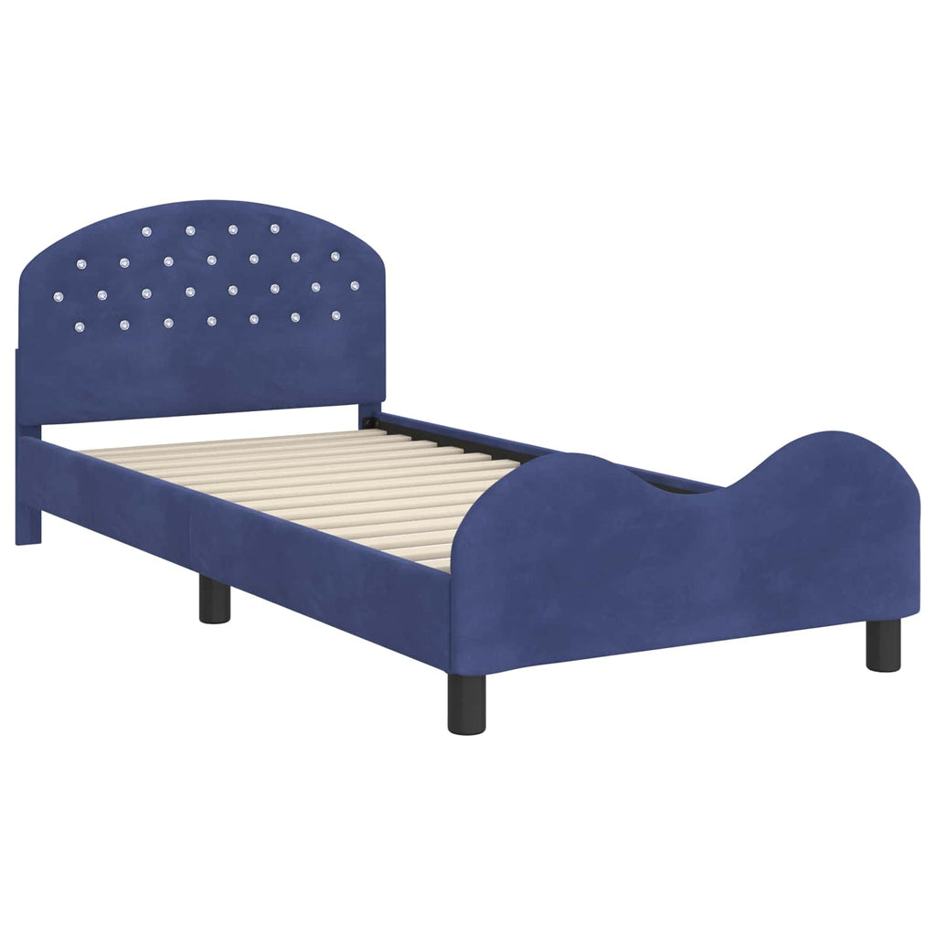 Cama para niños con cabecero Azul Policía 90 x 190 cm