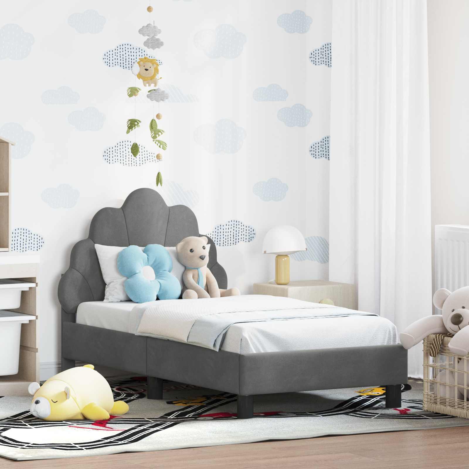 Toddler bed frame with headboard 70 x 140 cm