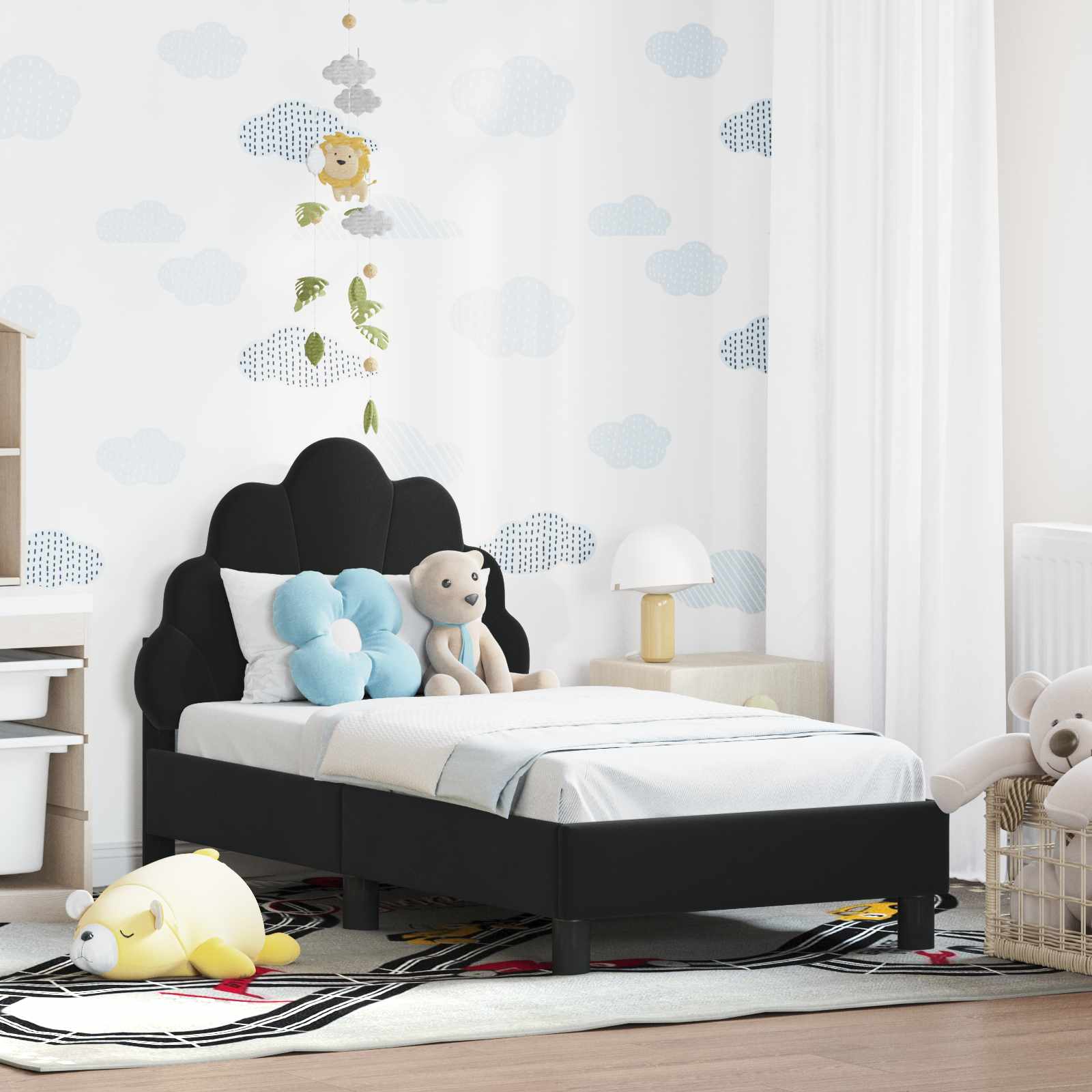 Toddler bed frame with headboard 70 x 140 cm