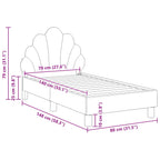 Estructura de cama para niños pequeños con cabecera 70 x 140 cm