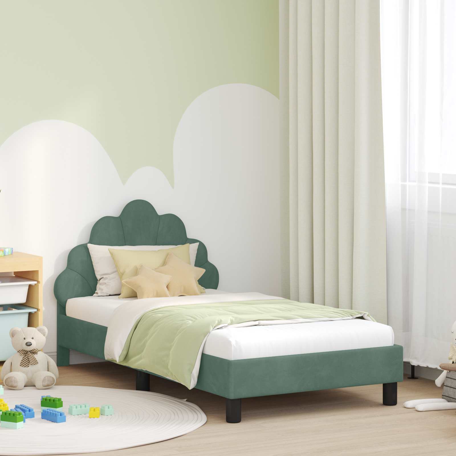 Children's Bed with Police Blue Headboard 80 x 200 cm