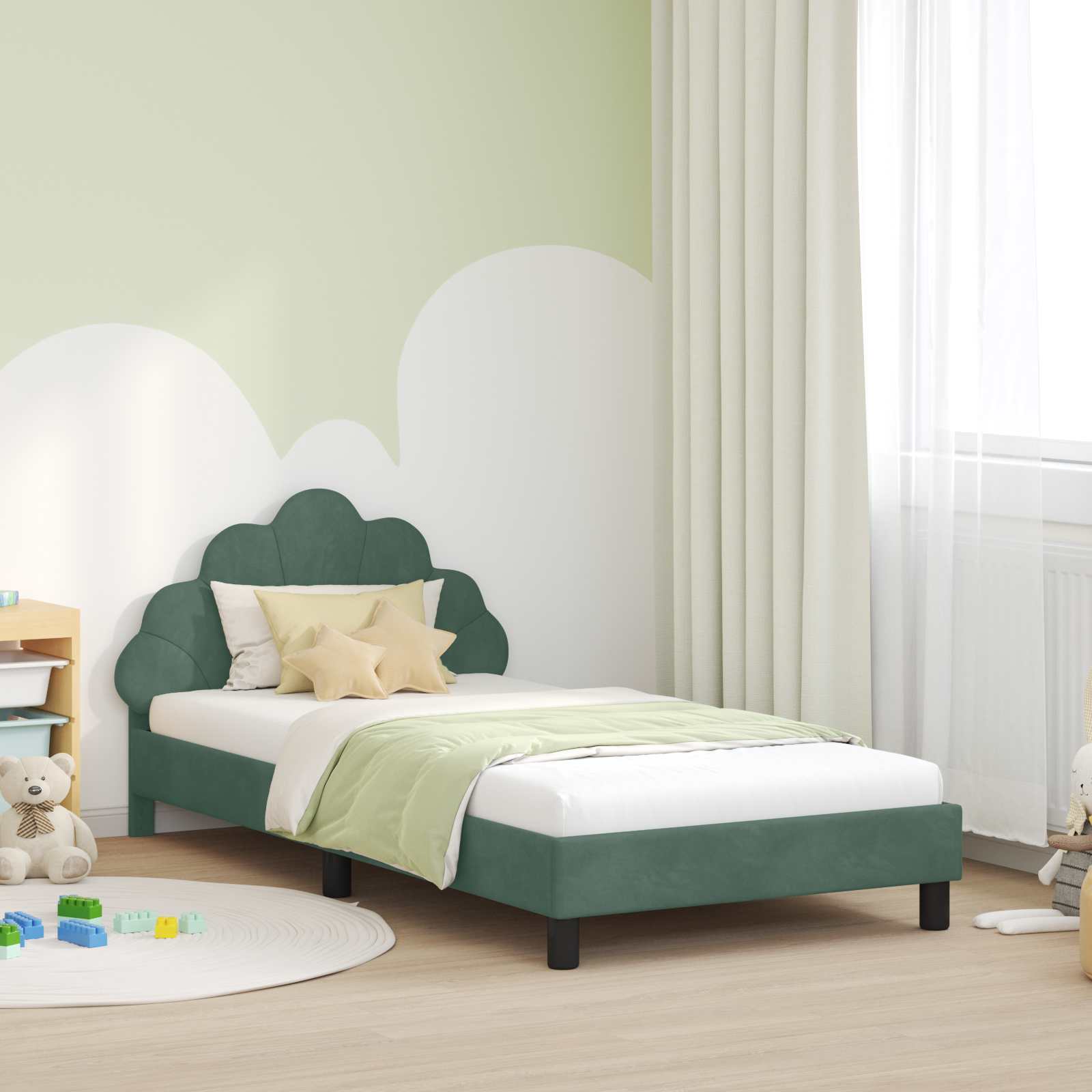 Children's Bed with Police Blue Headboard 80 x 200 cm
