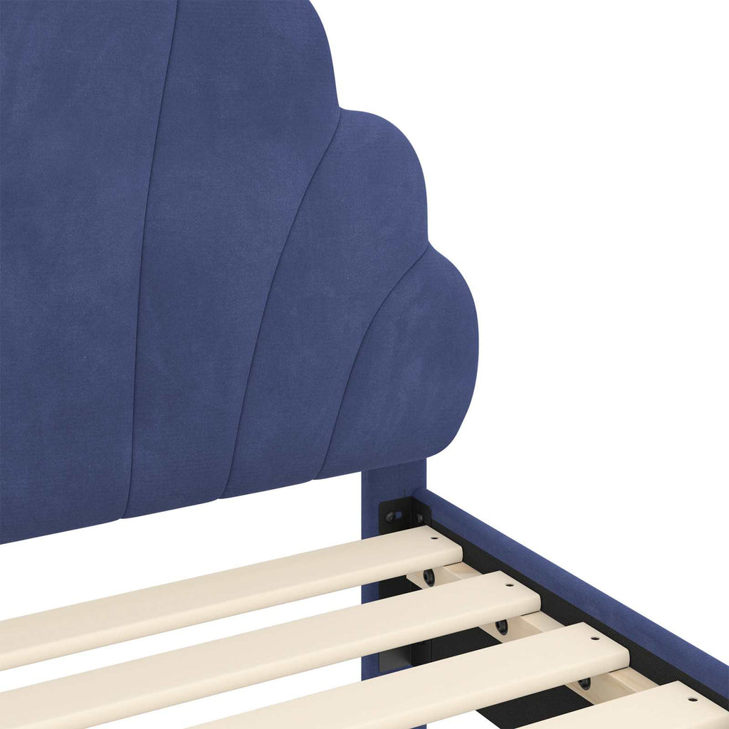 Cama para niños con cabecero Azul Policía 80 x 200 cm