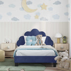 Cama para niños con cabecero Azul Policía 80 x 200 cm