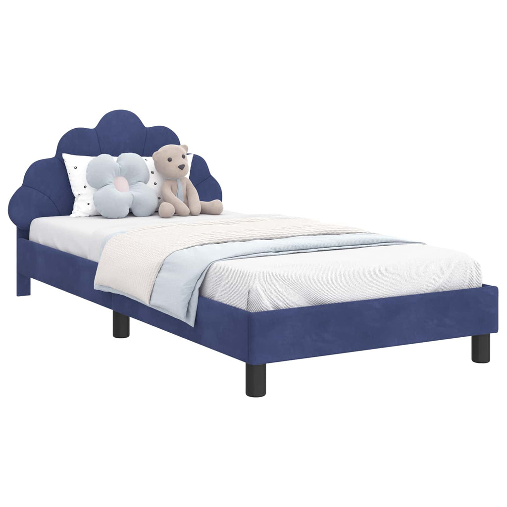 Cama para niños con cabecero Azul Policía 80 x 200 cm