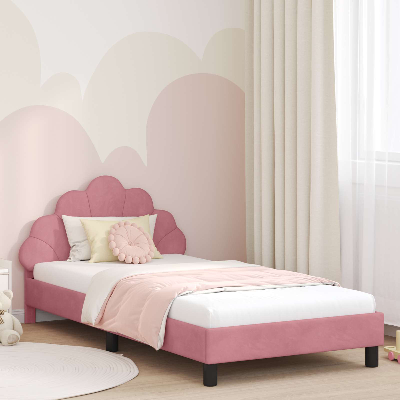 Children's Bed with Police Blue Headboard 80 x 200 cm