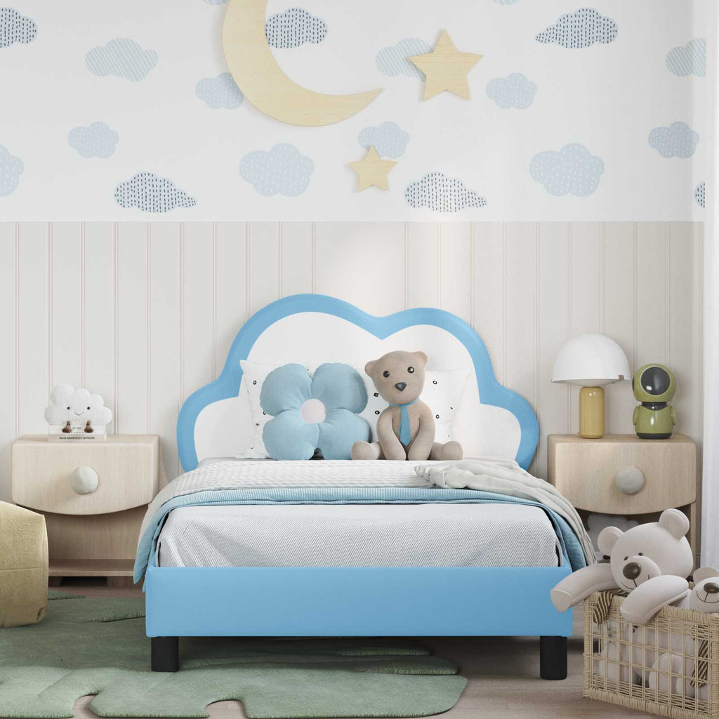 Cama para niños con cabecero Azul 80 x 200 cm PU