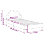 Cama para niños con cabecero Azul 80 x 200 cm PU