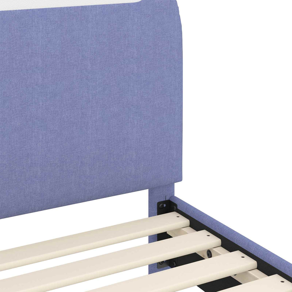 Cama para niños con cabecero Azul jeans 80 x 160 cm Tela