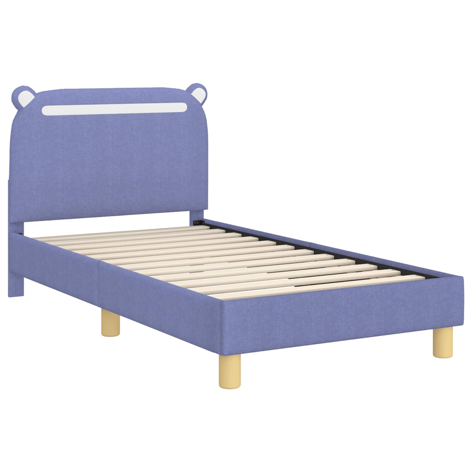 Cama para niños con cabecero Azul jeans 80 x 160 cm Tela