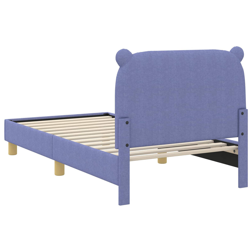 Cama para niños con cabecero Azul jeans 80 x 160 cm Tela