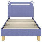 Cama para niños con cabecero Azul jeans 80 x 160 cm Tela