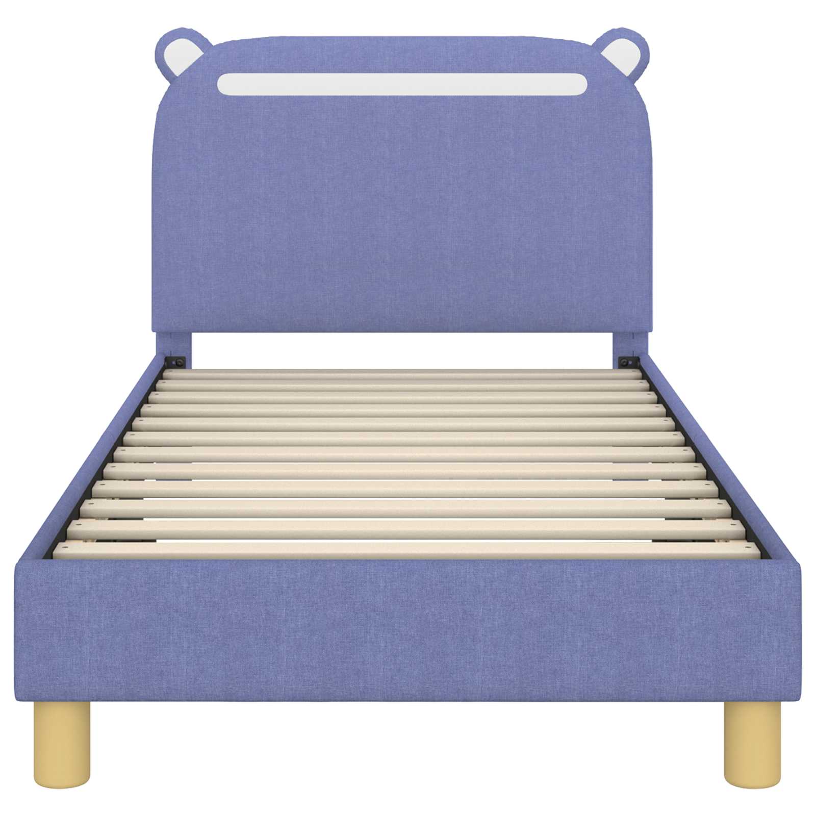 Cama para niños con cabecero Azul jeans 80 x 160 cm Tela