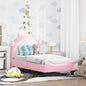 Cama para niños con cabecero Rosa 80 x 160 cm PU
