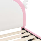 Cama para niños con cabecero Rosa 80 x 160 cm PU
