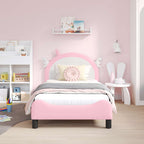 Cama para niños con cabecero Rosa 80 x 160 cm PU