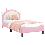 Cama para niños con cabecero Rosa 80 x 160 cm PU