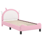 Cama para niños con cabecero Rosa 80 x 160 cm PU