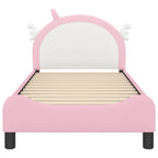 Cama para niños con cabecero Rosa 80 x 160 cm PU