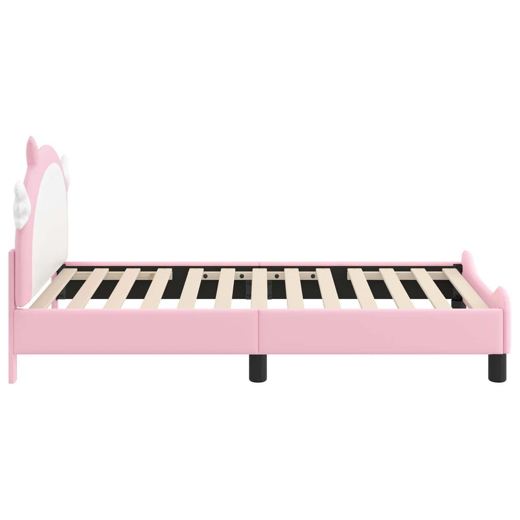 Cama para niños con cabecero Rosa 80 x 160 cm PU