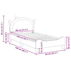 Cama para niños con cabecero Rosa 80 x 160 cm PU