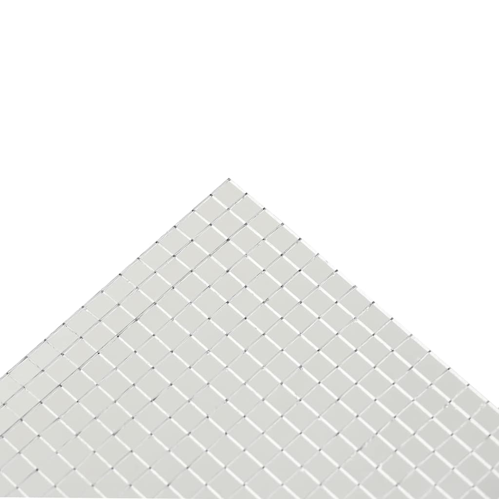 Azulejo de Espejo Mosaico 12 pcs Plateado 30 x 30 cm Cristal