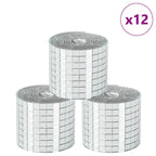 Azulejo de Espejo Mosaico 12 pcs Plateado 100 x 4 cm Cristal