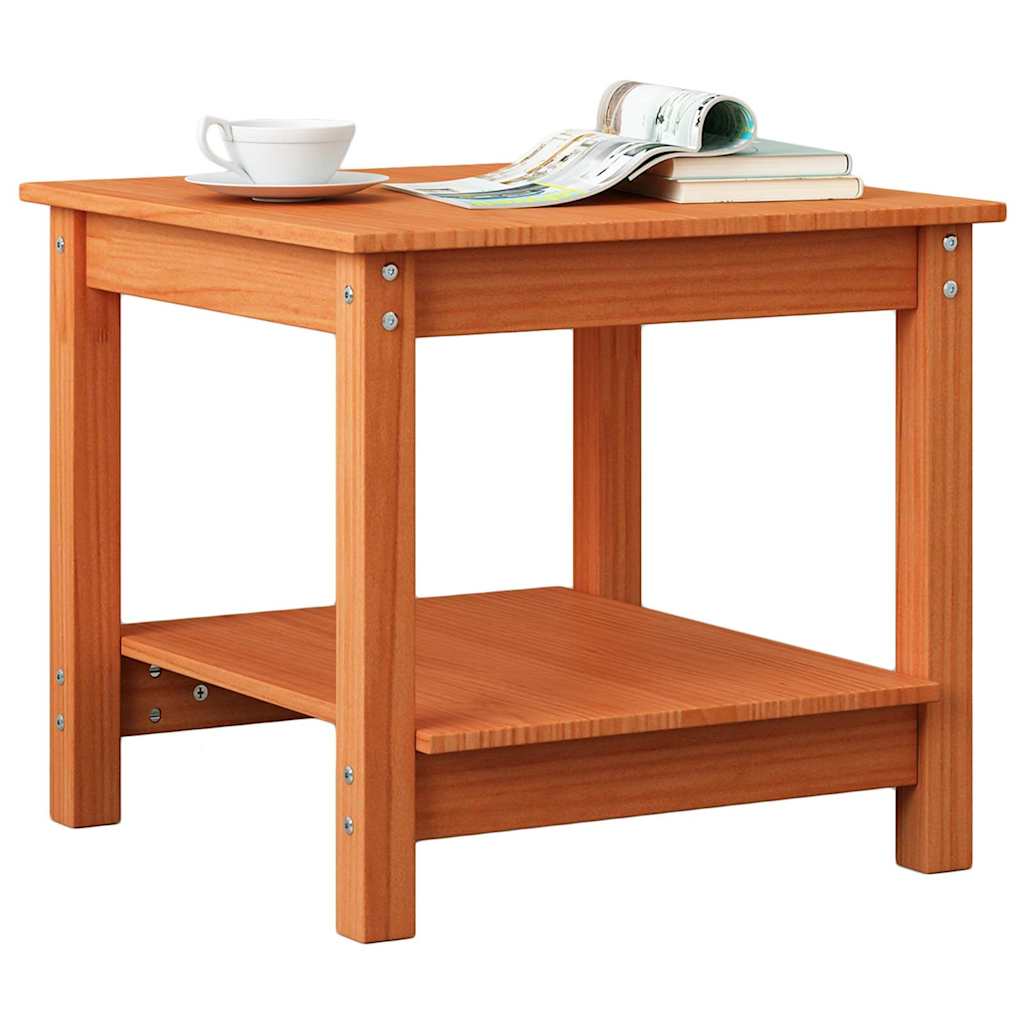 Mesa de Café Marrón cera 50 x 50 x 45 cm Madera maciza de pino