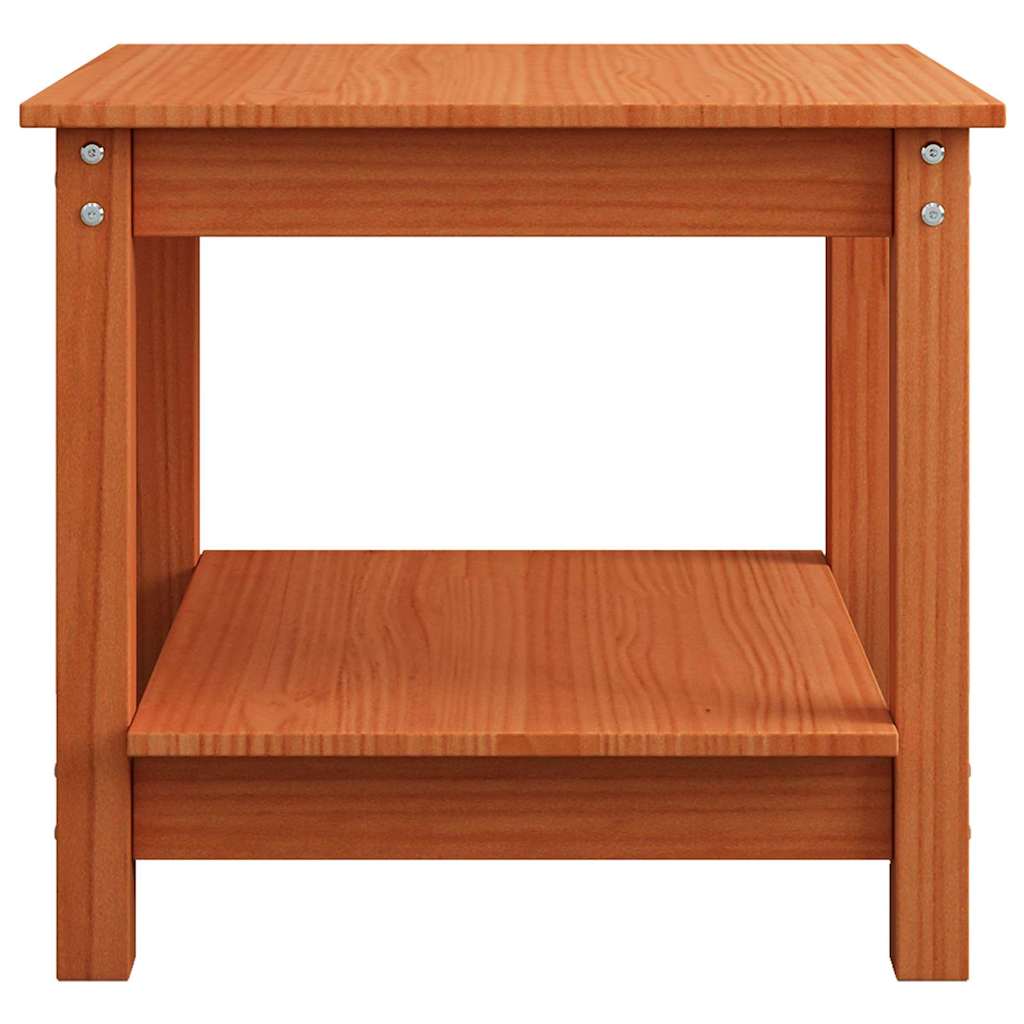 Mesa de Café Marrón cera 50 x 50 x 45 cm Madera maciza de pino