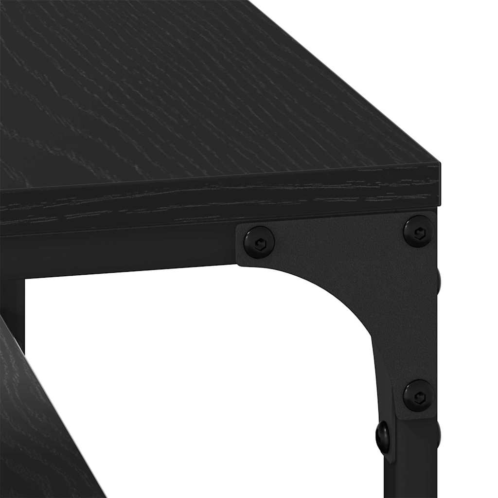 Mesa de Café Roble Negro 82 x 50 x 40 cm Madera de ingeniería