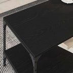 Mesa de Café Roble Negro 82 x 50 x 40 cm Madera de ingeniería