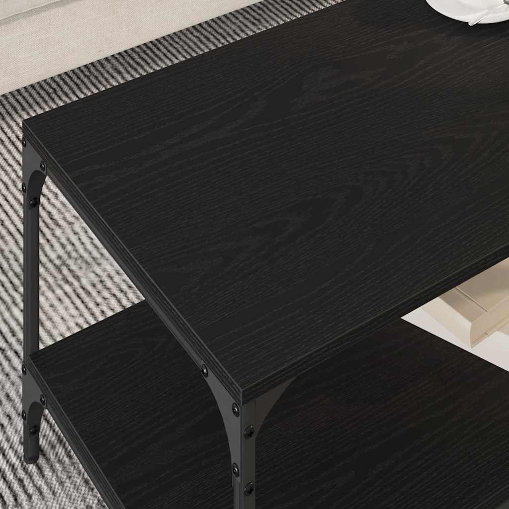 Mesa de Café Roble Negro 82 x 50 x 40 cm Madera de ingeniería