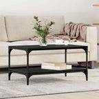 Mesa de Café Roble Negro 82 x 50 x 40 cm Madera de ingeniería