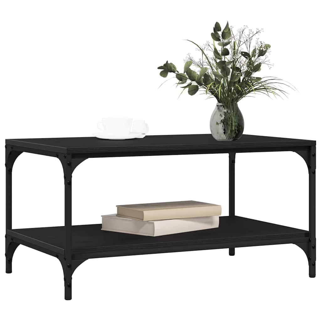 Mesa de Café Roble Negro 82 x 50 x 40 cm Madera de ingeniería