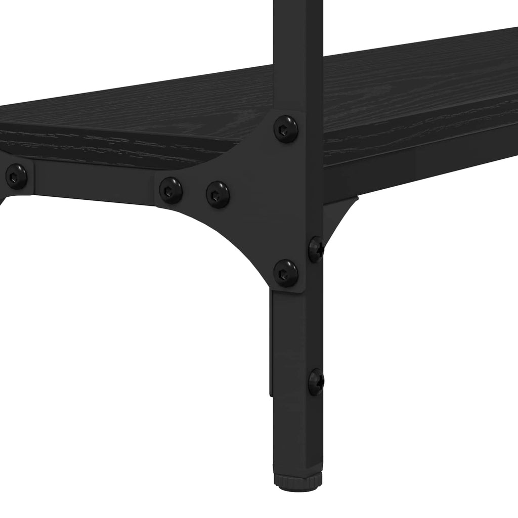Mesa Consola con estante Roble negro 100 x 22,5 x 75 cm