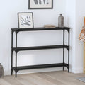 Mesa Consola con estante Roble negro 100 x 22,5 x 75 cm
