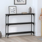 Mesa Consola con estante Roble negro 100 x 22,5 x 75 cm