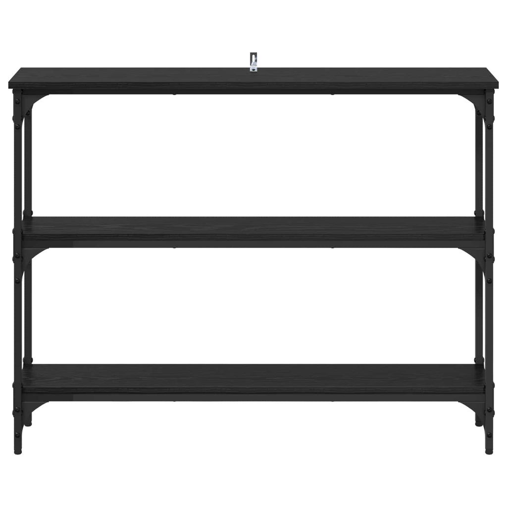 Mesa Consola con estante Roble negro 100 x 22,5 x 75 cm