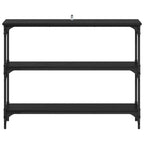 Mesa Consola con estante Roble negro 100 x 22,5 x 75 cm
