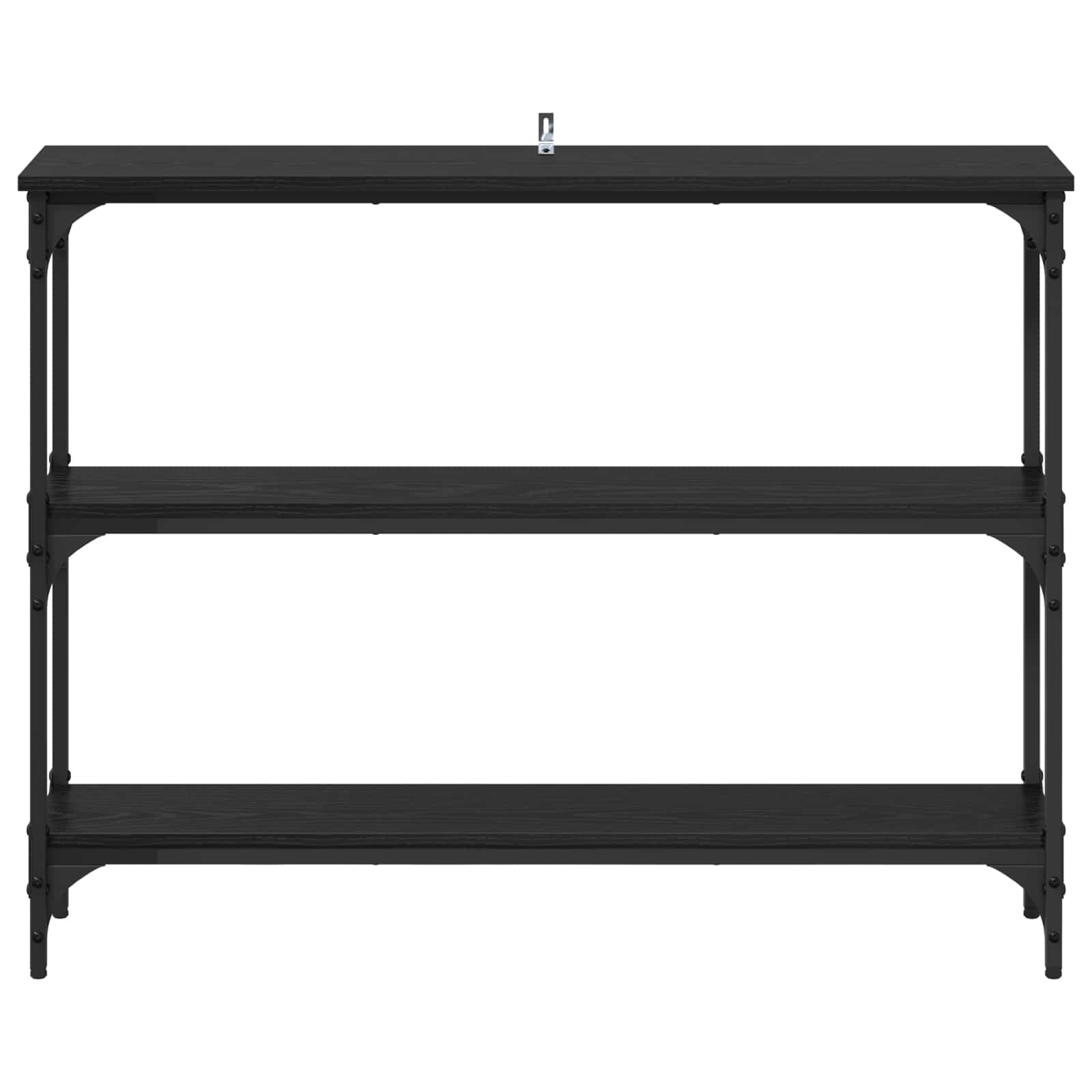 Mesa Consola con estante Roble negro 100 x 22,5 x 75 cm