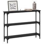 Mesa Consola con estante Roble negro 100 x 22,5 x 75 cm