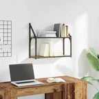 Estante de pared con estante Madera vieja 60 x 21 x 51 cm