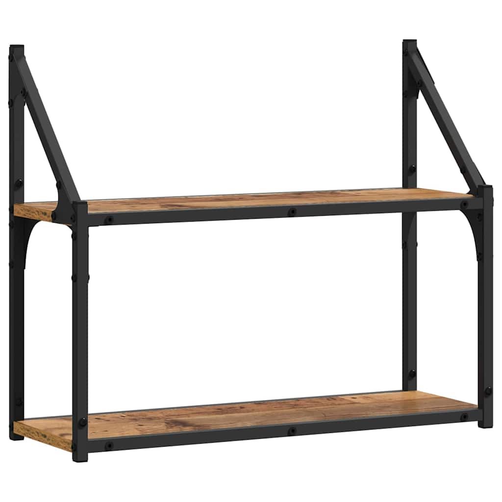 Estante de pared con estante Madera vieja 60 x 21 x 51 cm