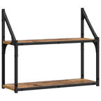 Estante de pared con estante Madera vieja 60 x 21 x 51 cm