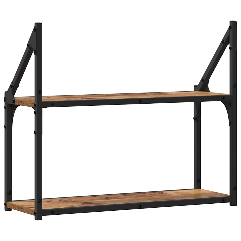 Estante de pared con estante Madera vieja 60 x 21 x 51 cm