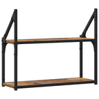 Estante de pared con estante Madera vieja 60 x 21 x 51 cm