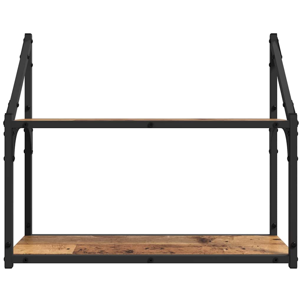 Estante de pared con estante Madera vieja 60 x 21 x 51 cm