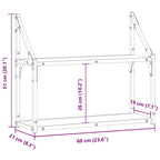 Estante de pared con estante Madera vieja 60 x 21 x 51 cm